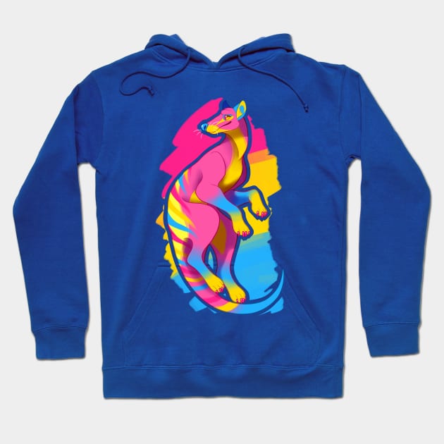 Pansexual Thylacine Hoodie by candychameleon